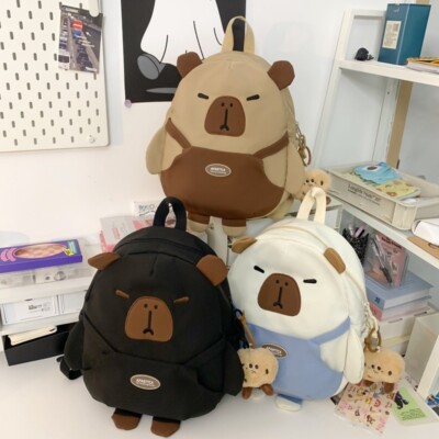 Capybara Rucksack Kawaii | Wasserdichter Schulrucksack | Großes Fassungsvermögen Für Kinder