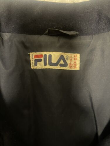 Vintage FILA Wool Peacoat Mens Size 38/ M US Zip Knit Cuff Flat Front Italy Made - Picture 10 of 10