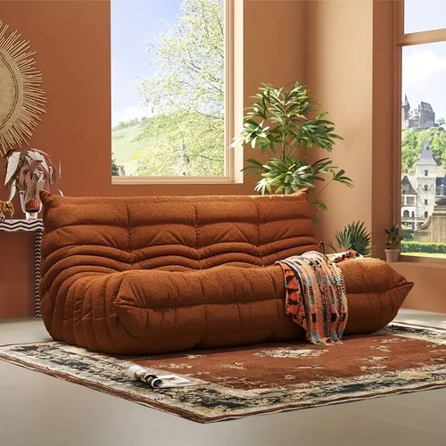 Chesterfield Sofa 1 to 3 Seats Caterpillar Lazy Sofa Tatami Floor Sofa Nap Couch - Picture 17 of 72