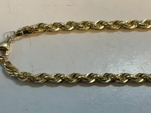 Vintage 10KT Gold Rope Chain 17’’ Necklace Singed RL - Picture 10 of 14