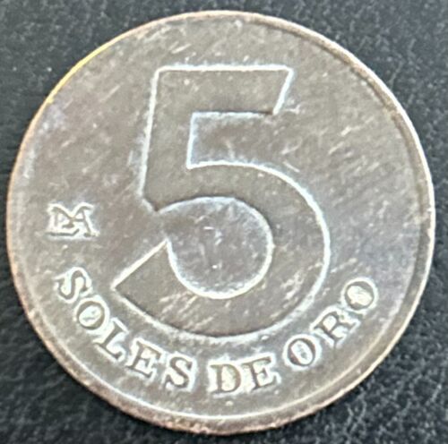 PERU ๐ต๐ช 5 Soles de Oro 1979 Coin Currency KM#271 (1978-1983) -GREAT COIN!