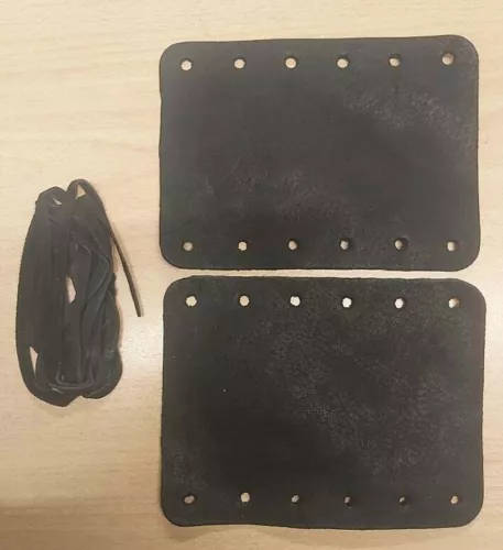 Highway Hawk 02-291 Custom Motorrad schwarz Leder Griff Abdeckung Set BC386 T