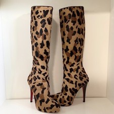 Christian Louboutin Pony Hair Heeled Boots Fifi Botta 100