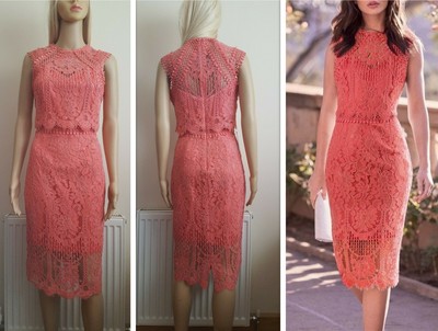 lipsy vip all over lace midi dress