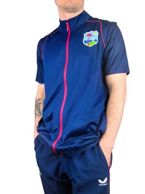 Castore Herren West Indies Cricket Trainingsweste/Neu mit Etikett/Navy/UVP £75