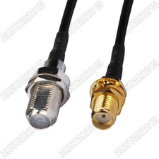 SMA Female to F Female Jack Jumper Pigtail Cable RG174 15cm For Wireless WIFI 6"