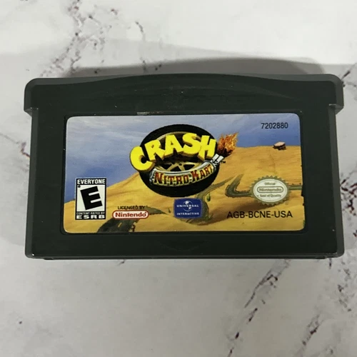 Crash Nitro Kart (Nintendo Game Boy Advance, 2003) GBA Authentic Tested S/Free !