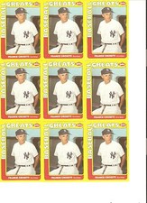 100 CARD FRANKIE CROSETTI BASEBALL CARD LOT  