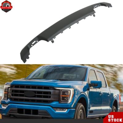 Matte Black Front Bumper Lower Molding Trim Valance For 2021 2022 2023 Ford F150