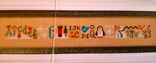 Snowy String - Lizzie Kate Sampler - ABCs of Winter - Cross Stitch Chart