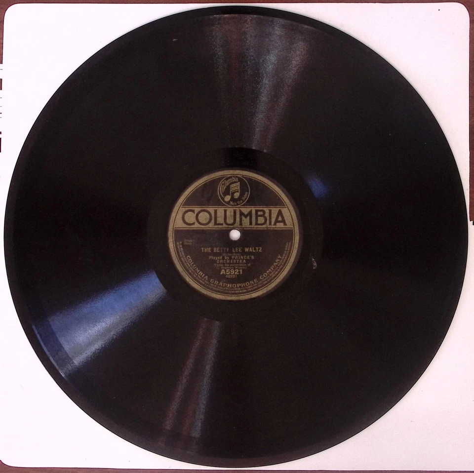 PRINCE'S ORCHESTRA THE BETTY LEE WALTZ COLUMBIA RECORDS 12 INCH 78 RPM 207-66 - Imagem 3 de 3