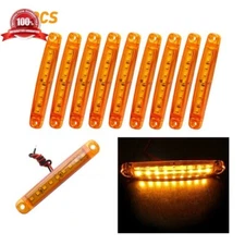 10X Side Marker Light Amber Strip LED Clearance Light Lamp For Car Truck Trailer