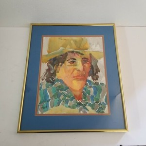 Buy In Bulk 020 Original Watercolor By Listed New Mexico Artist Todd Tibbals Portrait Of A Man Officially Authorized -Aksarapublic.com