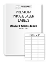 Self Adhesive Blank Labels on Sheets