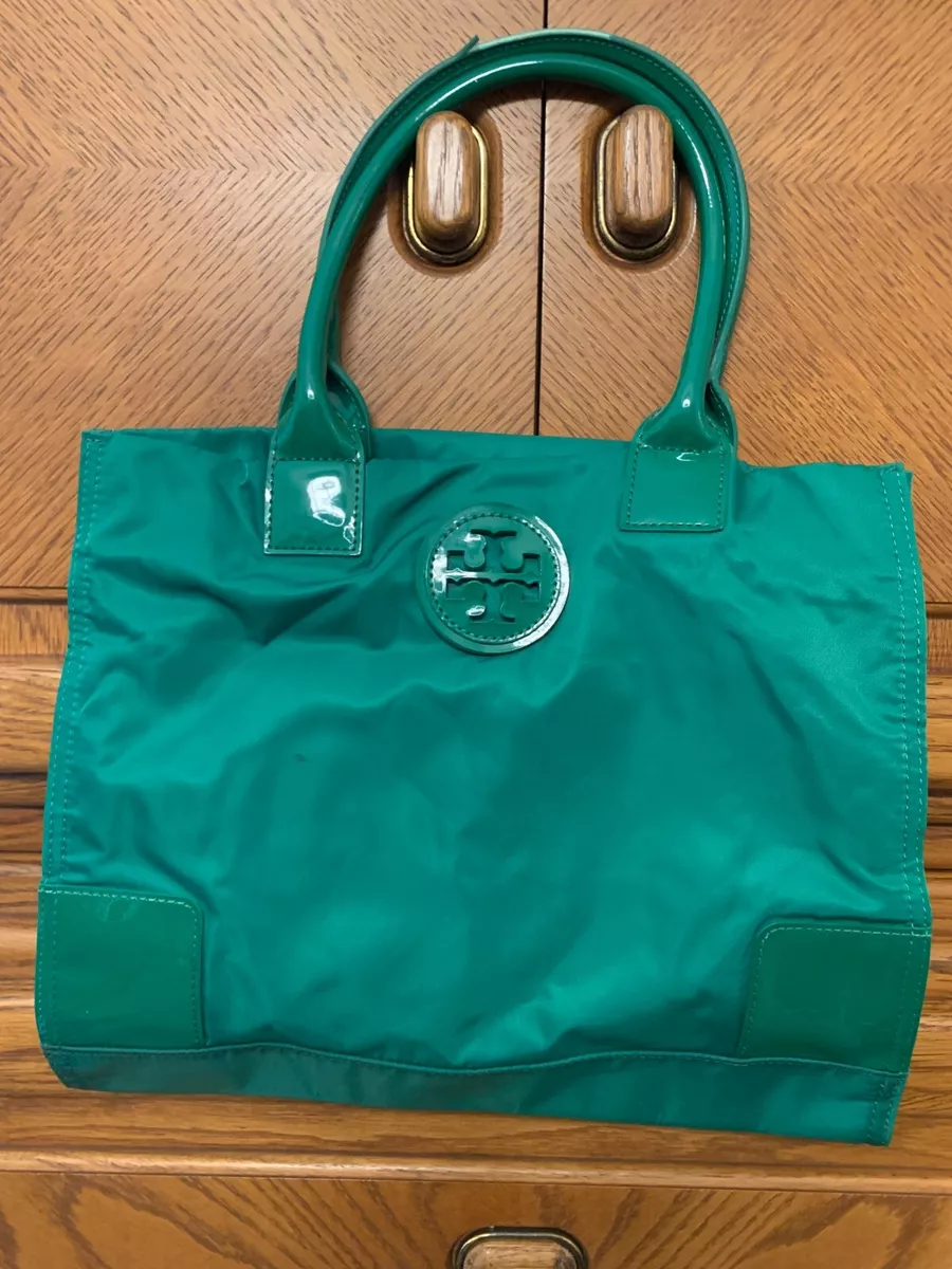 Tory Burch Blue and green Tote Bag.