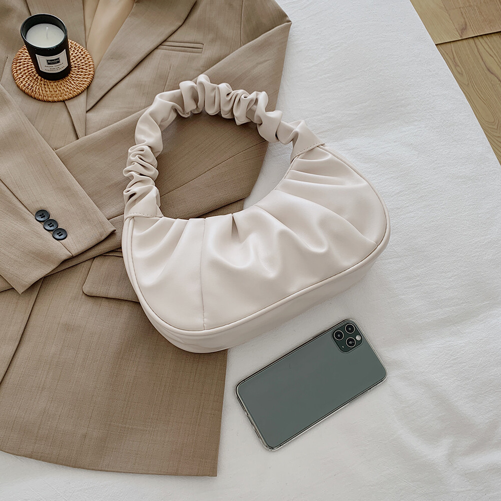 SAOLA Versatili borse a mano in pelle PU plissettata borse a tracolla quotidiane alla