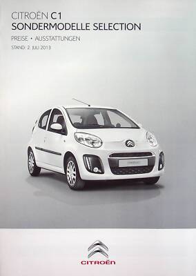 265826) Citroen C1 - Selection - Preisliste & Extras - Prospekt 07/2013