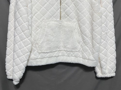 Women Jacket Size XL 15-17 Juniors 1/2 Zip Fleece Cream With DEFECTS - Picture 4 of 15