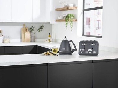 Delonghi Argento Silva Kettle Toaster Slices SET GREY
