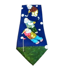 Christmas Men's Tie Novelty Santa Claus Golf Floating Polyester Bright Funny
