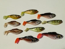 NEW Luck-E-Strike Shad Minnow Swimbait Mix  TWO- 2 1/2"  And 8  2" Mix 10 Pack