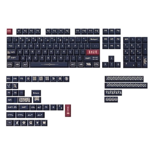 142Keys PBT Dye Sublimation Keycaps Ancient Ruins Original Height DYE-SUB Keycap - Afbeelding 2 van 8