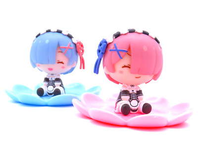 Re:Zero Figure - 2022 Ram & Rem Lot - Bandai Spirits Chokonokko 2'' Statue Anime
