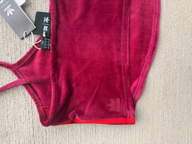 Camiseta sin mangas corta Adidas X Ivy Park madera de cerezo terciopelo talla 2X nueva con etiquetas Foto 4 de 4