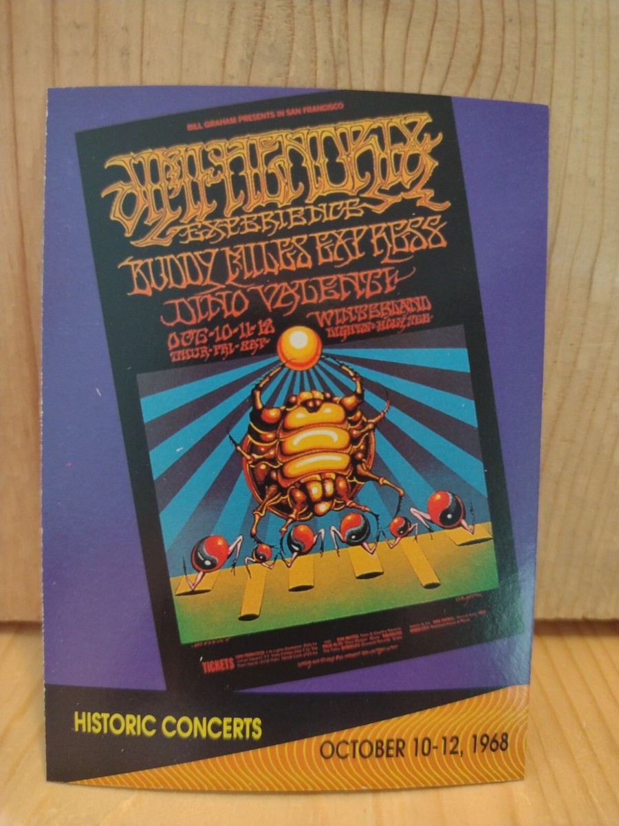 H. CONCERTS JIMI HENDRIX #249. MusiCards Super Stars Pro Set 1991