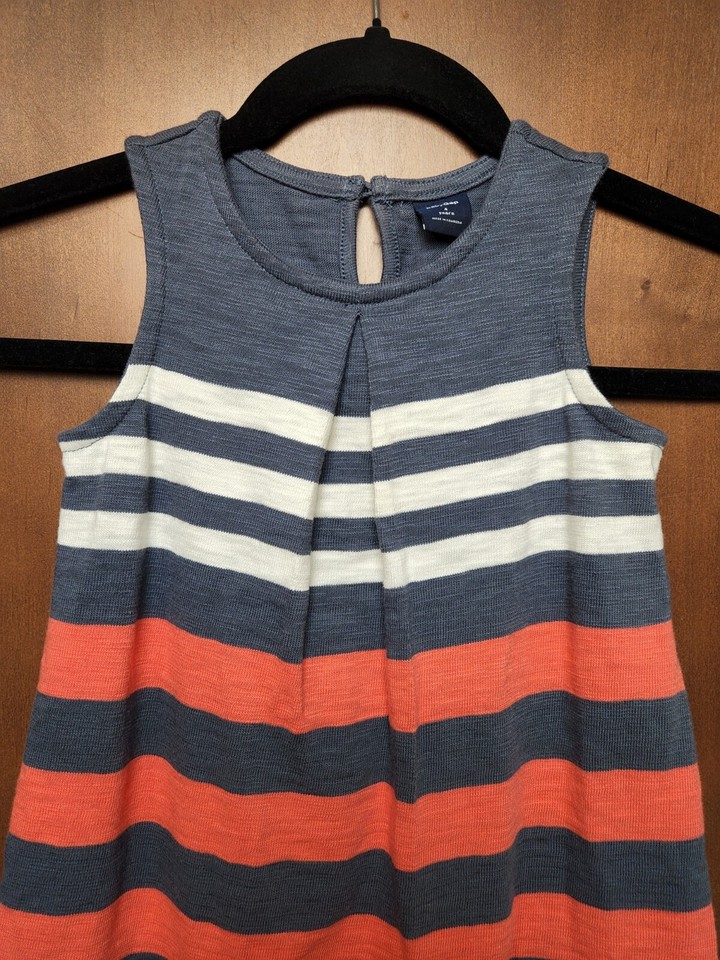 Girl's Baby Gap Striped Cotton Tank Dress Size 4 Gently Used X Cond