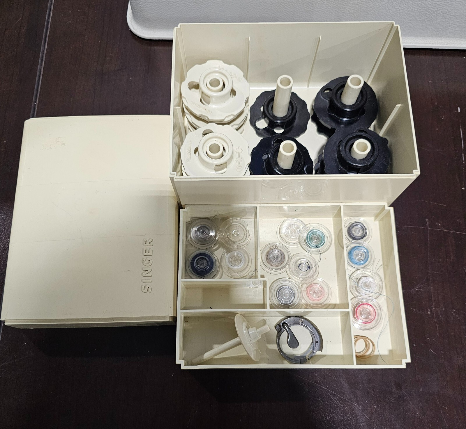 Antique Singer Deluxe ZigZag Sewing Machine Model 758 Touch & Sew case eBay