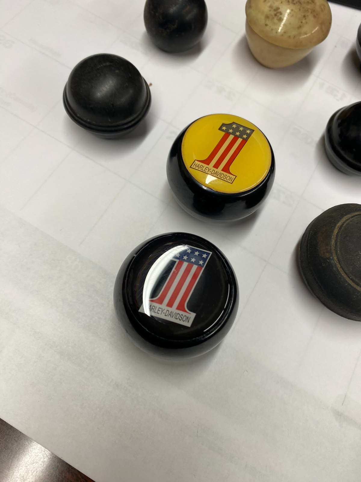 Vtg Shift Knob Harley 1 Bakelite White Panhead Shovelhead Knucklehead Chopper eBay