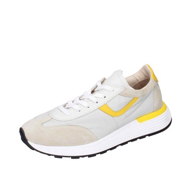 shoes men MOMA sneakers gray textile yellow suede 4AS414-CRNA BC94