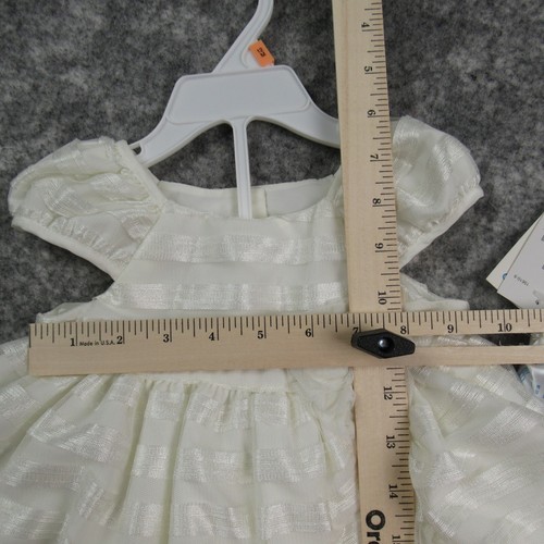 Marmelata Niñas Vestido 12M Marfil Set Pantalones Cortos Diadema Volantes Forrados Mangas Cortas - Imagen 11 de 17
