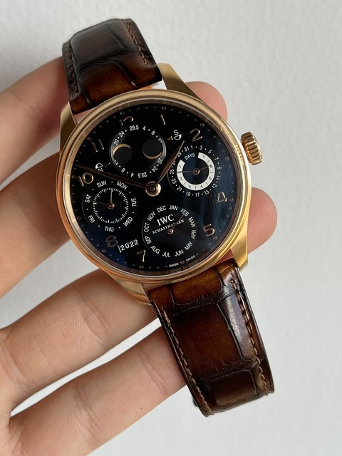 IWC Portugieser Men's Black Watch - IW503202 for sale online | eBay
