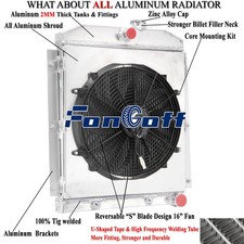 2-row Radiator Shroud Fan Fits 1947-1954 Chevy Truck 3100 3600 3700 3800 3900 L6
