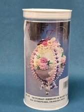 Mac Enterprises Push Pin Bead Sequin Victorian Ribbons & Roses Ornament Ball Kit