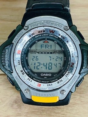 Working condition!! CASIO PROTREK Triple Sensor Digital Watch