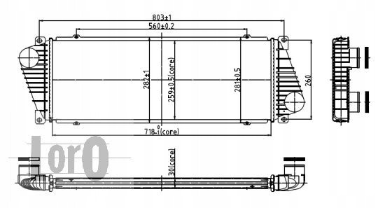 Intercooler résistant aux fuites pour VW LT et Sprinter 95-05