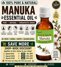 Manuka Essential Oil Pure Leptospermum scoparium Natural Skin Care Bangota