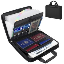 Important Document Organizer with Handle, Fireproof Accordion File Organizer wit