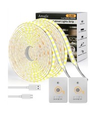 Under Cabinet Lighting Wireless, 2 Pack 5000mAh 13FT COB Motion Sen... Fast Ship