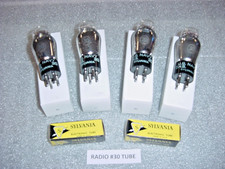 4X SYLVANIA RADIO TUBES, #30 Vacuum Tubes. New Old Stock, 4 Tube set, USA Seller