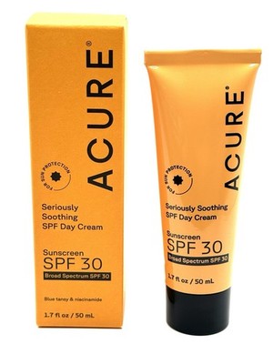 Acure Seriously Soothing SPF 30 Day Cream 100% Vegan 1.7 fl oz 50 ml