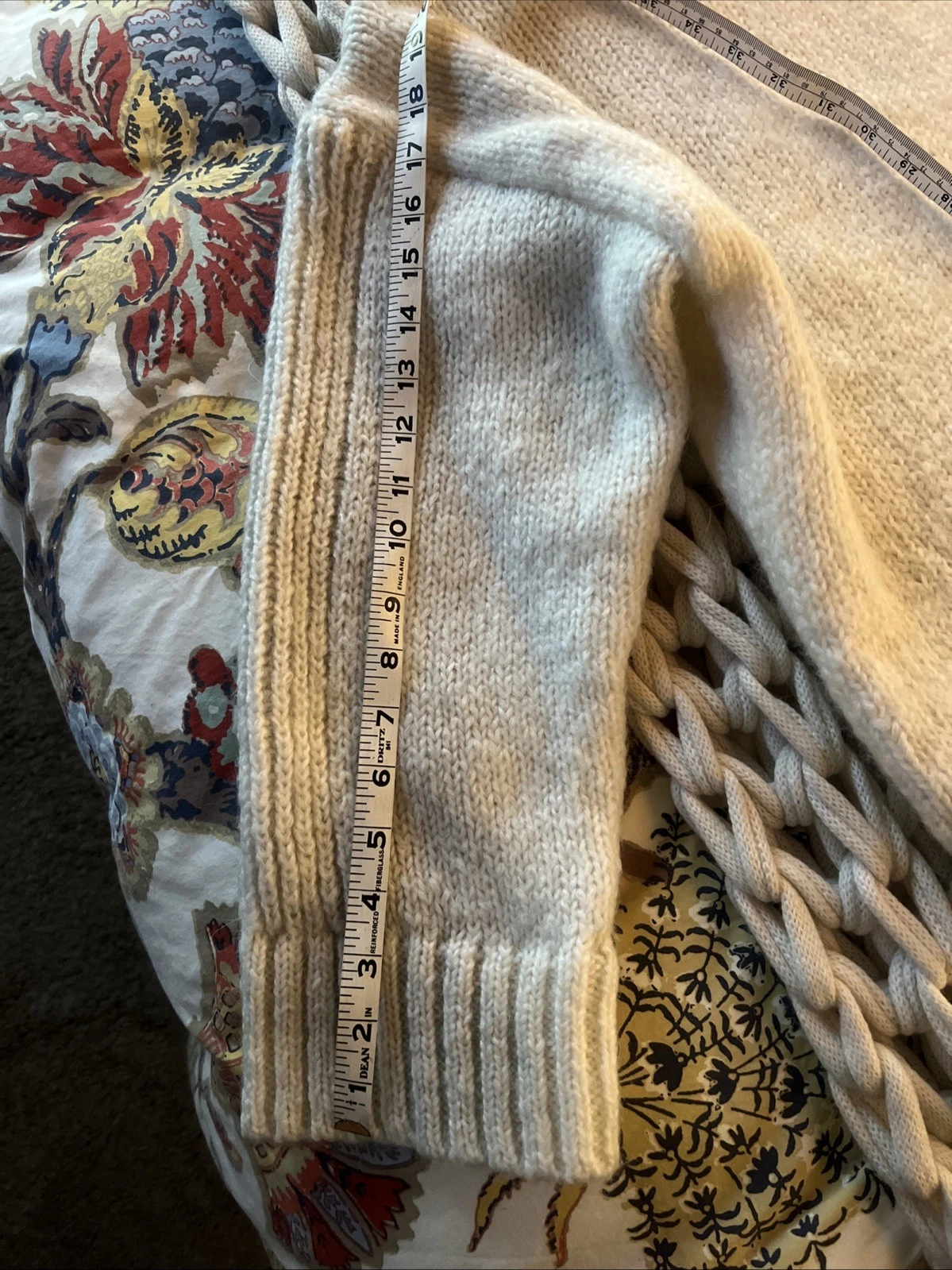 OFF WHITE Felpa con cappuccio Anthropologie Pilcro colore avorio taglia media