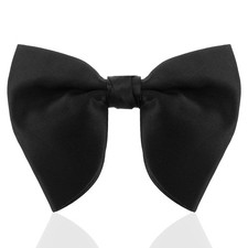Pre-Tied Bow Tie Oversized Clip-On Tuxedo Accessory for Wedding Banquets Events