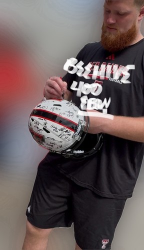 2025 Texas Tech Football Signed Autographed Helmet * MORTON MCGUIRE CAMPBELL * - Picture 10 of 12