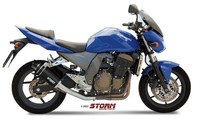 Storm GP-C Auspuff Schwarz Passend FüR Kawasaki Z750 2004-2006