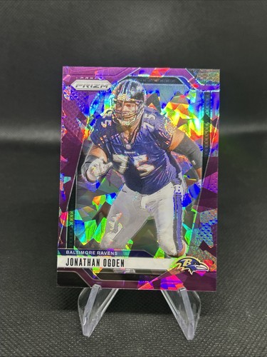 2024 Panini Prizm #25 Jonathan Ogden /225 Purple Ice SP Baltimore Ravens Card - Picture 1 of 2