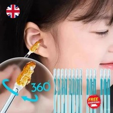 24pcs Sticky Ear Digger Tool – Safe Ear Wax Cleaning Cotton Swab Tool